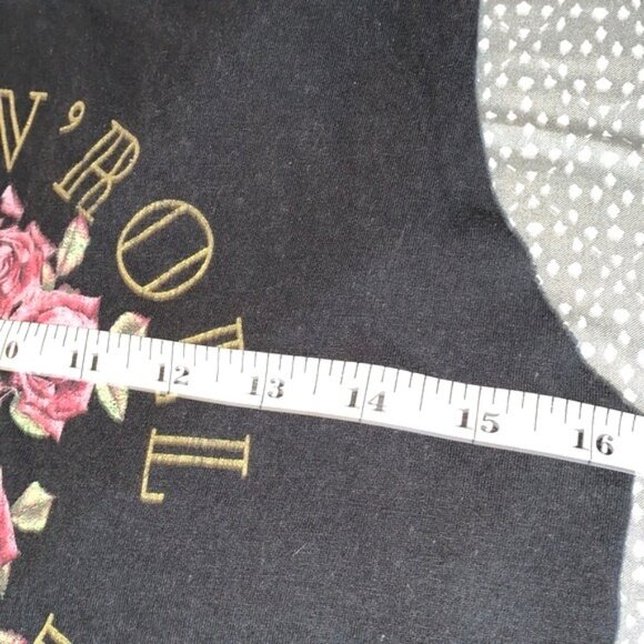 Rock N Roll Festival Sleeveless Graphic Tee By Fifth Sun Black Tank Top - Picture 6 of 6